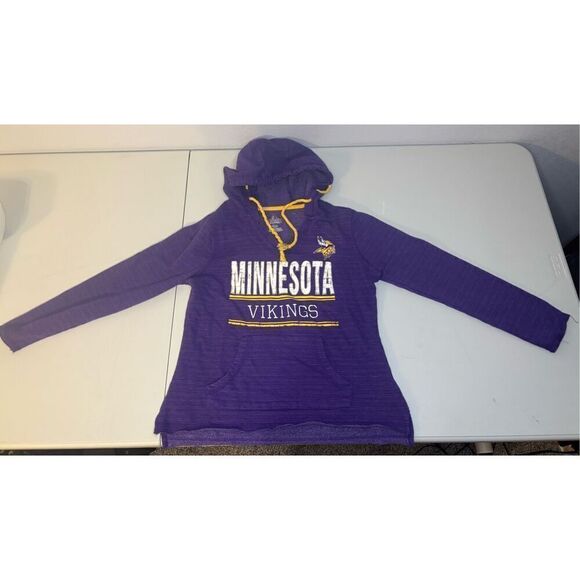 Majestic Minnesota Vikings Hoodie Women’s Size Small CH/P NFL - Picture 1 of 5